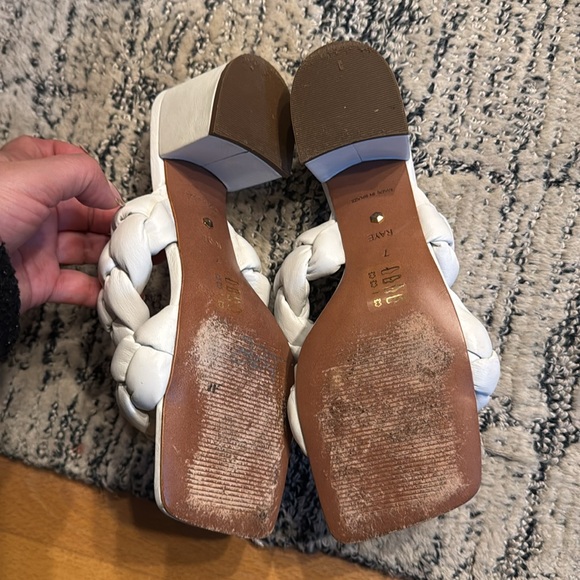 Raye Braided Puffy White Heeled Sandal - Picture 5 of 5